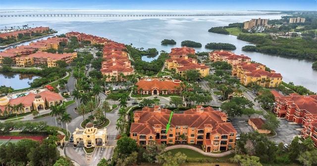 2705 Via Murano Unit 127, Clearwater, FL 33764 - aerial view of residential area with a nearby body of water