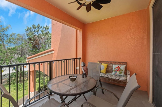 2705 Via Murano Unit 127, Clearwater, FL 33764 - balcony featuring ceiling fan