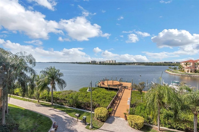 2705 Via Murano Unit 127, Clearwater, FL 33764 - water view featuring a boat dock