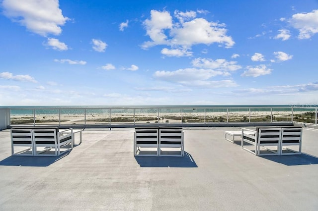 11500 Gulf Blvd Unit 513, Treasure Island, FL 33706 - view of patio / terrace with view of water and beach