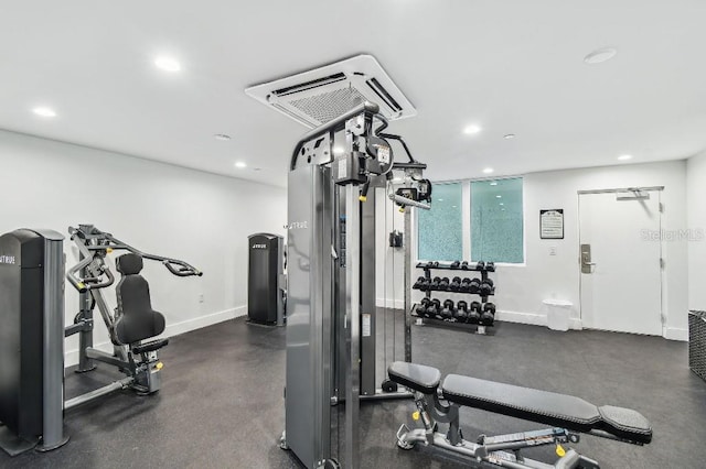 11500 Gulf Blvd Unit 513, Treasure Island, FL 33706 - workout area featuring recessed lighting and baseboards