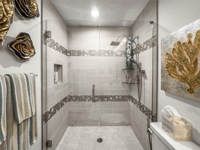 5332 Riverwalk Preserve Dr, New Port Richey, FL 34653 - full bath with toilet, a shower stall, and recessed lighting