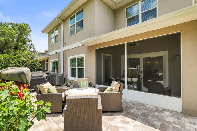 5332 Riverwalk Preserve Dr, New Port Richey, FL 34653 - view of patio / terrace with central air condition unit