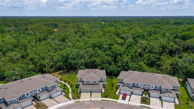 5332 Riverwalk Preserve Dr, New Port Richey, FL 34653 - aerial view of residential area featuring a heavily wooded area