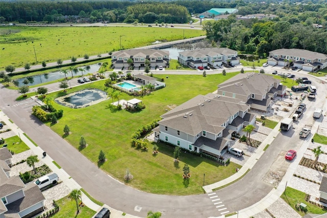 5332 Riverwalk Preserve Dr, New Port Richey, FL 34653 - aerial perspective of suburban area with a pool area
