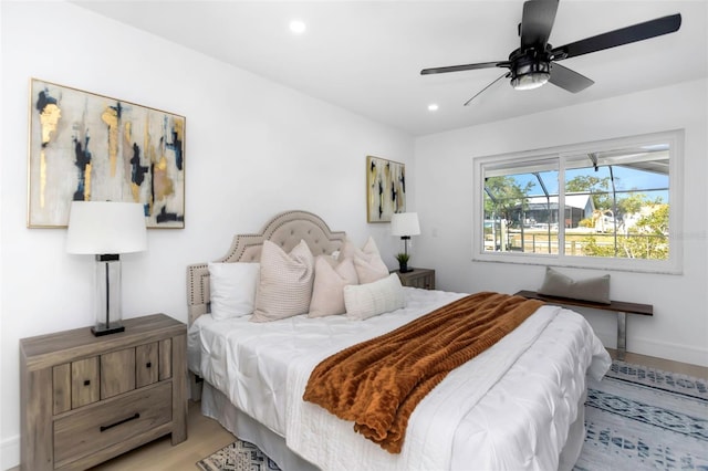 6508 Senegal Palm Way, Apollo Beach, FL 33572 - bedroom featuring recessed lighting, ceiling fan, and baseboards