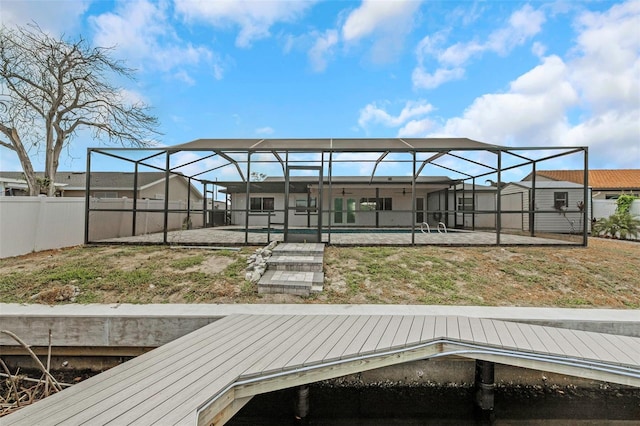 6508 Senegal Palm Way, Apollo Beach, FL 33572 - back of property with a patio, an outdoor pool, and a lanai