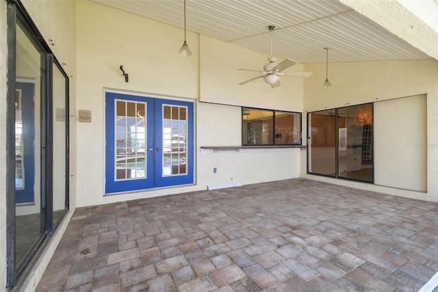 6322 Cocoa Ln, Apollo Beach, FL 33572 - unfurnished sunroom featuring french doors