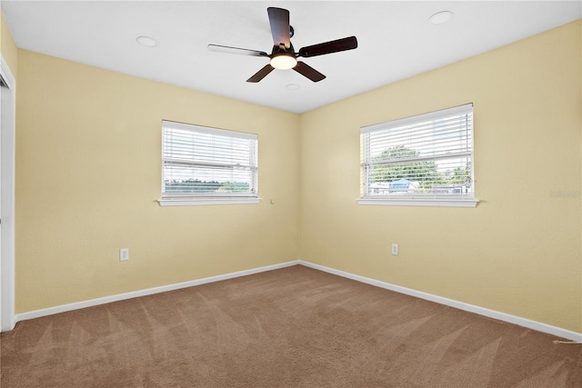 9780 Allen Rd, Lithia, FL 33547 - empty room with carpet flooring, baseboards, and a ceiling fan