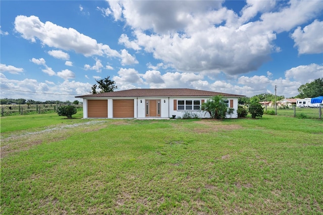 9780 Allen Rd, Lithia, FL 33547 - ranch-style house featuring dirt driveway and a garage