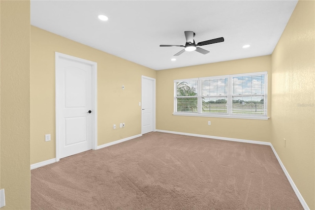 9780 Allen Rd, Lithia, FL 33547 - carpeted spare room featuring ceiling fan, baseboards, and recessed lighting