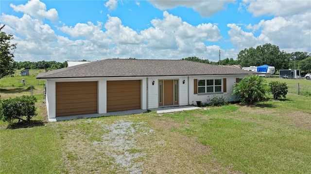9780 Allen Rd, Lithia, FL 33547 - single story home featuring dirt driveway, a garage, and a shingled roof