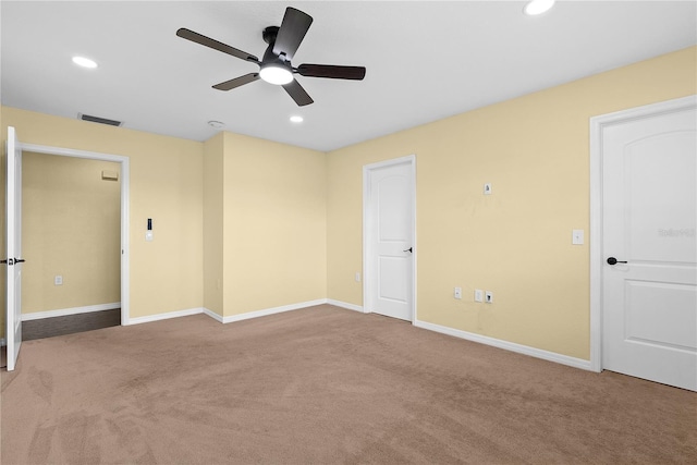 9780 Allen Rd, Lithia, FL 33547 - carpeted spare room featuring a ceiling fan, recessed lighting, and baseboards