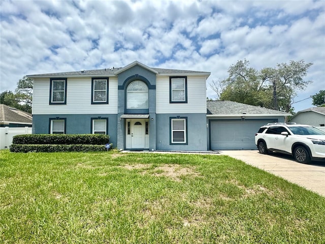 3181 Deltona Blvd, Spring Hill, FL 34606 - traditional home featuring an attached garage, stucco siding, and concrete driveway