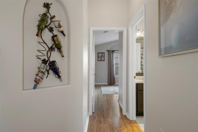 6303 Gentle Ben Cir, Wesley Chapel, FL 33544 - corridor featuring light wood finished floors and baseboards