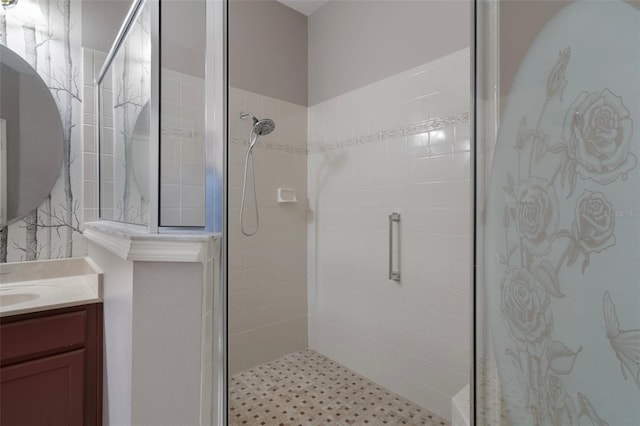 6303 Gentle Ben Cir, Wesley Chapel, FL 33544 - bathroom with a stall shower and vanity