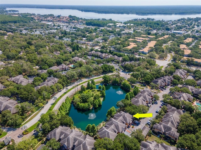 2173 Tuscany Trce Unit 8, Palm Harbor, FL 34683 - aerial overview of property's location with a large body of water and nearby suburban area