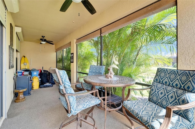5646 Sunset Falls Dr, Apollo Beach, FL 33572 - view of patio with a ceiling fan