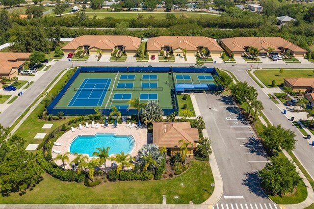 5646 Sunset Falls Dr, Apollo Beach, FL 33572 - drone / aerial view of a pool