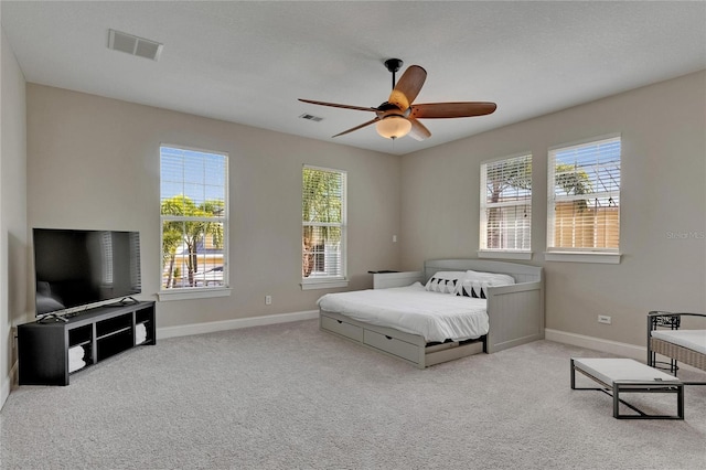 110 Aberdeen Pond Dr, Apollo Beach, FL 33572 - carpeted bedroom with baseboards and a ceiling fan