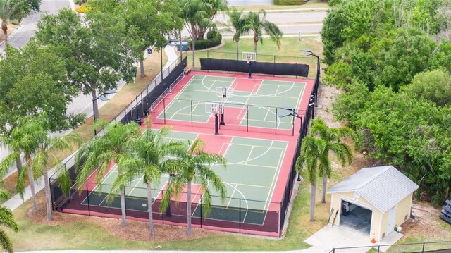 110 Aberdeen Pond Dr, Apollo Beach, FL 33572 - view of tennis court