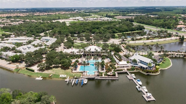 110 Aberdeen Pond Dr, Apollo Beach, FL 33572 - aerial view of a large body of water and a pool area