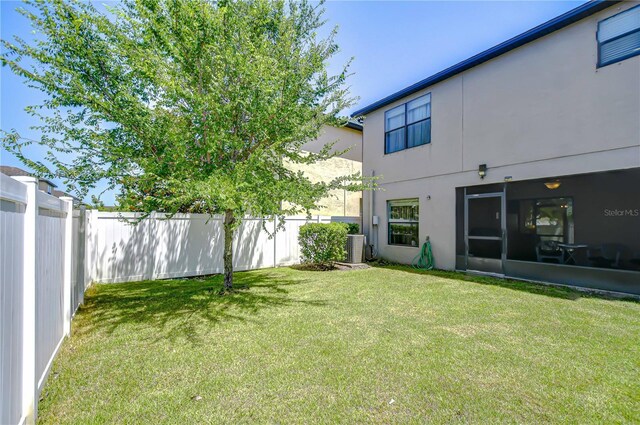 2723 Garden Falls Dr, Brandon, FL 33511 - view of yard with central AC unit