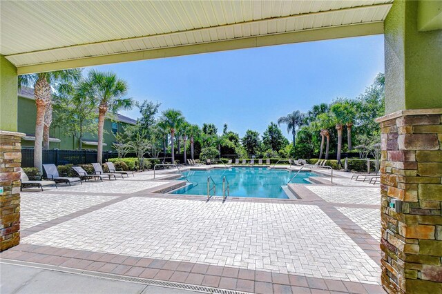 2723 Garden Falls Dr, Brandon, FL 33511 - community pool featuring a patio area