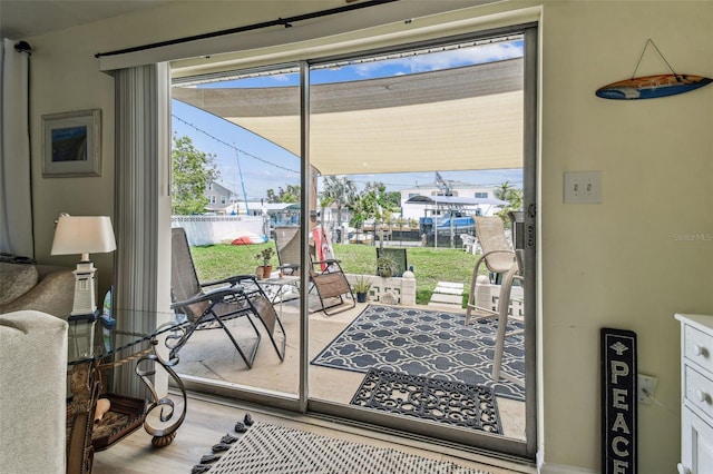 13920 Berkowitz Ave, Hudson, FL 34667 - entryway with wood finished floors