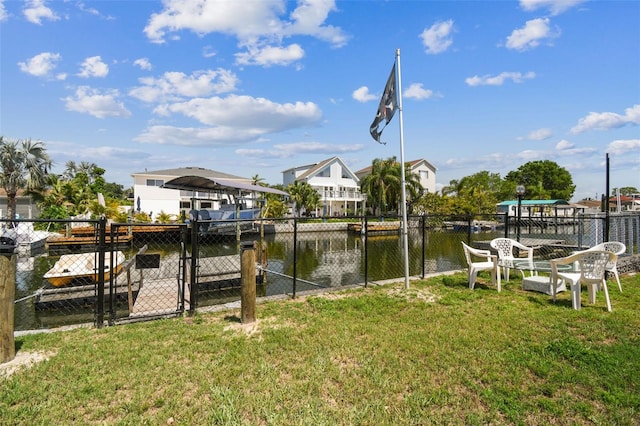 13920 Berkowitz Ave, Hudson, FL 34667 - dock area featuring a gate and a water view