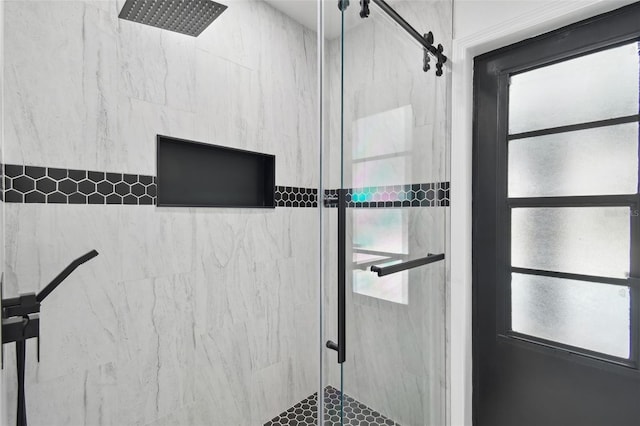 14170 Fennsbury Dr, Tampa, FL 33624 - bathroom featuring a marble finish shower