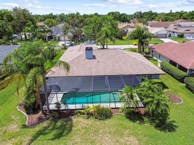 14170 Fennsbury Dr, Tampa, FL 33624 - aerial perspective of suburban area with a pool