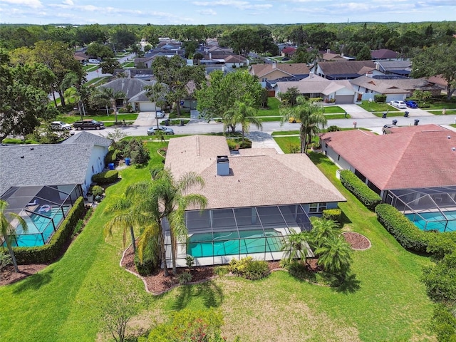 14170 Fennsbury Dr, Tampa, FL 33624 - aerial perspective of suburban area featuring a pool
