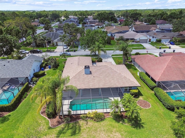 14170 Fennsbury Dr, Tampa, FL 33624 - aerial perspective of suburban area featuring a pool