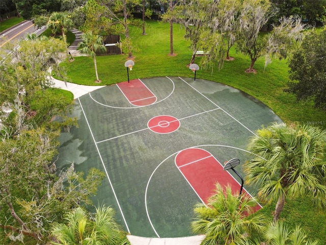 14170 Fennsbury Dr, Tampa, FL 33624 - view of sport court with community basketball court and a lawn