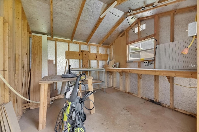 view of storage area