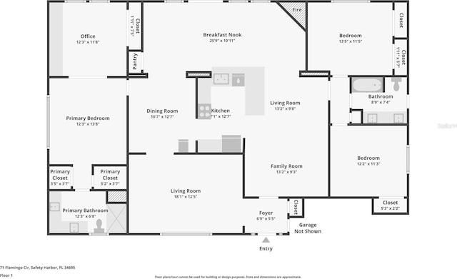 71 Flamingo Cir, Safety Harbor, FL 34695 - home floor plan