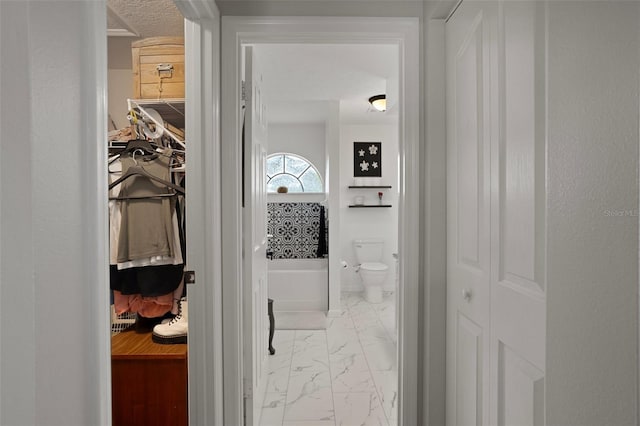1854 S Overview Dr, Lecanto, FL 34461 - hallway with marble look tiles