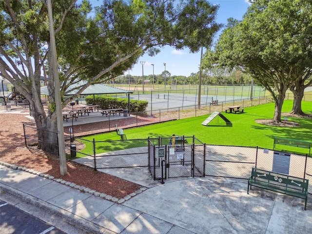 13028 Prestwick Dr, Riverview, FL 33579 - surrounding community with a gate and a dog friendly area