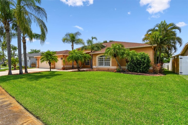 13028 Prestwick Dr, Riverview, FL 33579 - view of front of property with driveway, stucco siding, and a garage