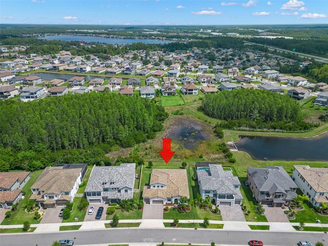 6154 Marsh Trail Dr, Odessa, FL 33556 - aerial view of property's location with a large body of water and nearby suburban area