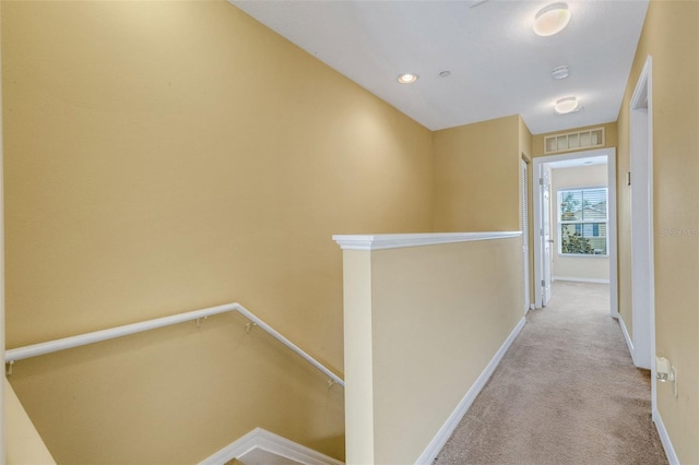9013 White Sage Loop, Lakewood Ranch, FL 34202 - hallway featuring an upstairs landing, carpet flooring, and baseboards