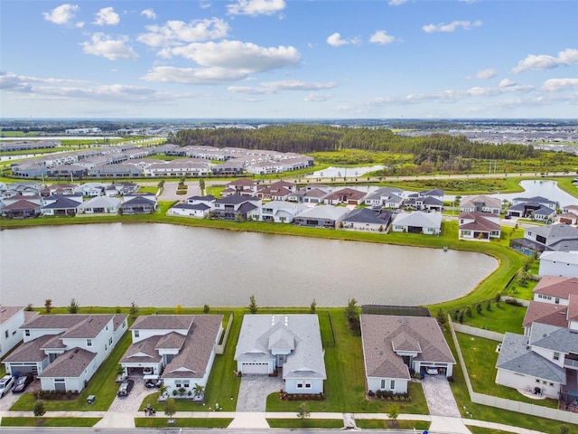 8192 Ivy Stark Blvd, Wesley Chapel, FL 33545 - aerial view of residential area featuring a large body of water
