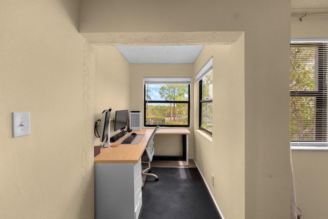 1905 Oyster Catcher Ln Unit 924, Clearwater, FL 33762 - office area with baseboards and a textured wall