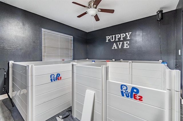 10954 96th St, Largo, FL 33773 - miscellaneous room featuring a textured wall and a ceiling fan
