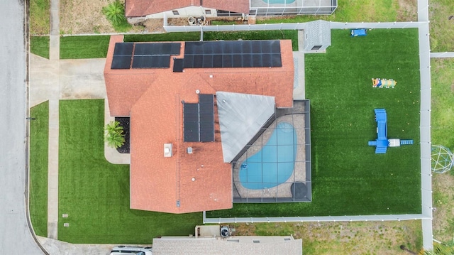10954 96th St, Largo, FL 33773 - view from above of property featuring a pool area