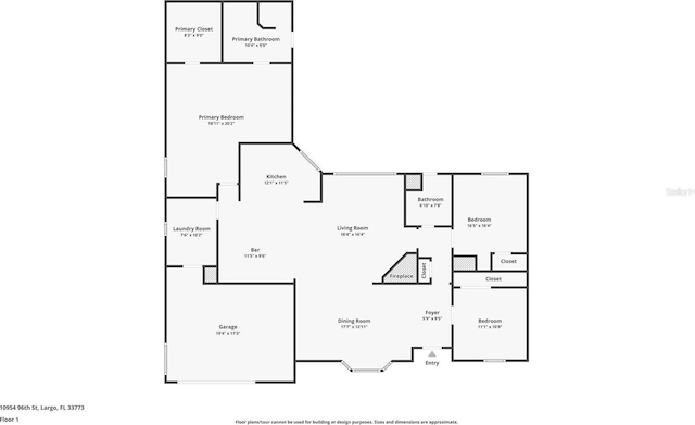 10954 96th St, Largo, FL 33773 - home floor plan