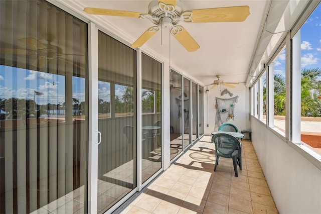 17920 Gulf Blvd Unit 208, Redington Shores, FL 33708 - sunroom / solarium featuring a ceiling fan