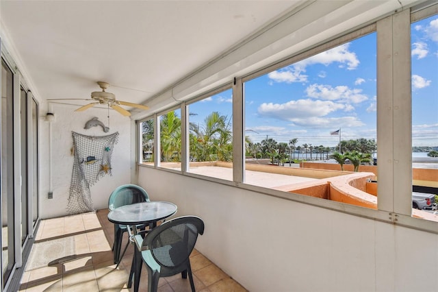 17920 Gulf Blvd Unit 208, Redington Shores, FL 33708 - sunroom / solarium featuring ceiling fan