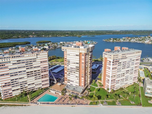 17920 Gulf Blvd Unit 208, Redington Shores, FL 33708 - bird's eye view of a pool area, a large body of water, and apartment complex / building